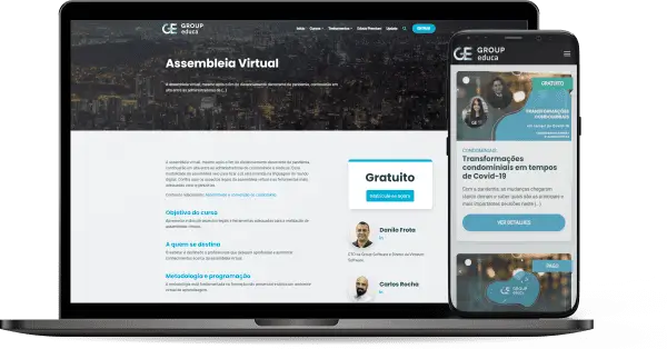 Tela cursos Group Educa